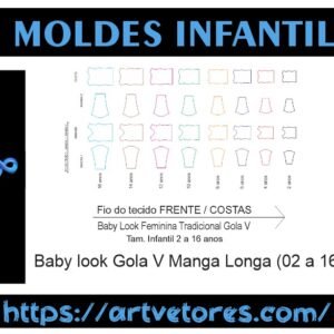 Baby look Gola V Manga Longa (02 a 16)